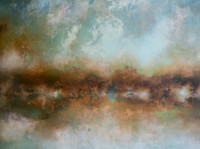 Paisagem abstrata enevoada de Nizaket Sinanovska