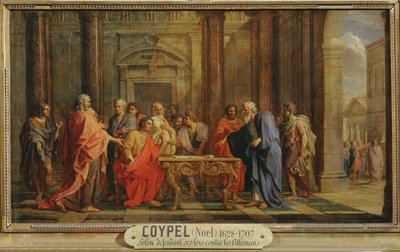 Solon soutenant la justice de ses lois contre les objections des Atheniens - Sólon defende as suas leis contra as objecções dos atenienses ... de Noël Coypel