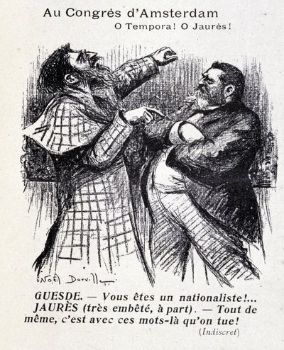 Alteracão entre Jean Jaures e Jules Guesde (congresso socialista de Amsterdão) por Noel Dorville, "Le Panache" 5/10/1904. de Noel Dorville