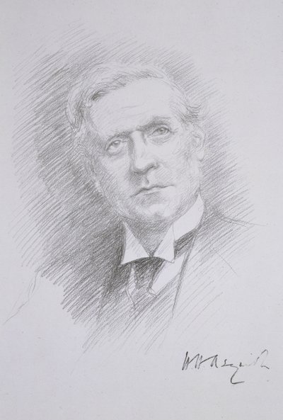 Retrato de Herbert Henry Asquith (1881-1947), de um álbum da Entente Cordiale, 1909 de Noel Dorville