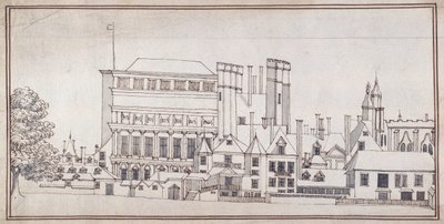 Whitehall com o Holbein Gate e Inigo Jones