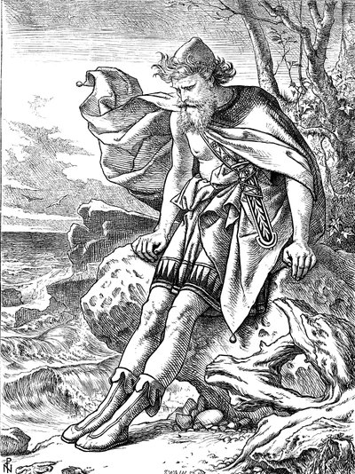 Ulisses em Ogígia, 1864 de Noel Paton