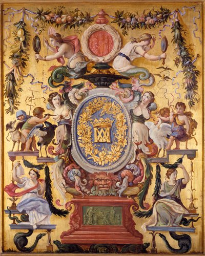 Painel decorativo do gabinete da meilleraye marechale no Pavillon de l
