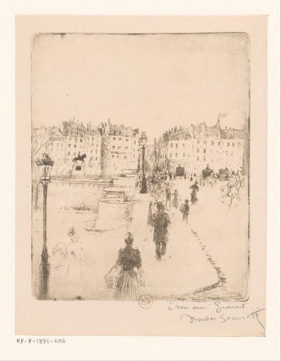 Vista da Pont Neuf em Paris de Norbert Goeneutte
