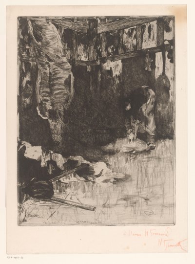 Interior de um talho de Norbert Goeneutte