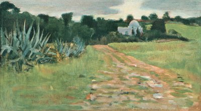 Casa e campo dos santos, Tânger, 1885 de Norman Garstin
