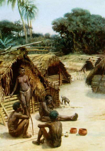 Uma aldeia nas novas ilhas, 1908 de Norman Hardy