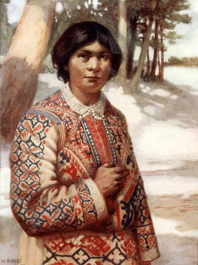 Uma mulher Ostiak, na Sibéria de Norman Hardy