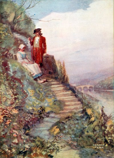 Ilustração para Um dia com Frederic Chopin (litografia a cores) de Norman Mills (after) Price