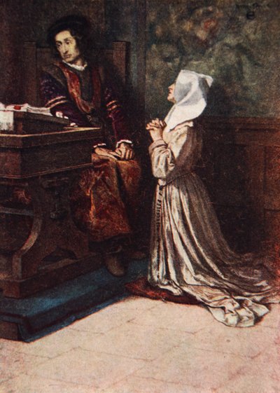 A súplica de Isabel, Medida por Medida, Ato II Cena 2, ilustração de 