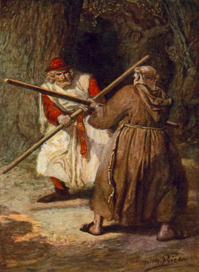 Tennyson, The Foresters (cor litho) de Norman Mills (after) Price