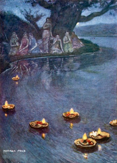Os barcos do amor (litografia a cores) de Norman Mills (after) Price
