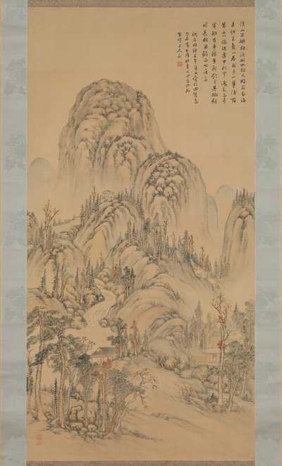 Encontro com um amigo em um dia de outono, 1822. de Noro Kaiseki