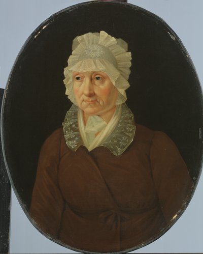 Retrato de uma mulher velha, c.1800 de German Master