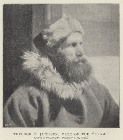 Theodor C Jacobsen, companheiro do "Fram" (foto a p/b) de Norwegian Photographer