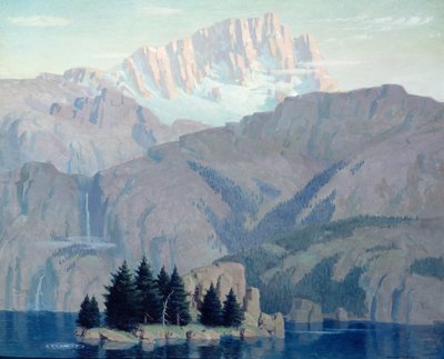 Foretelling the Sun, c.1920 (óleo a bordo) de Norwood MacGilvary
