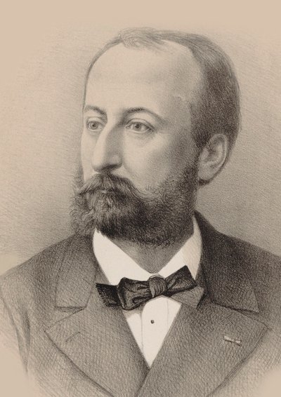 Retrato do compositor Camille Saint-Saëns 1835-1921, 1879. de Octave Edouard Jean Jahyer