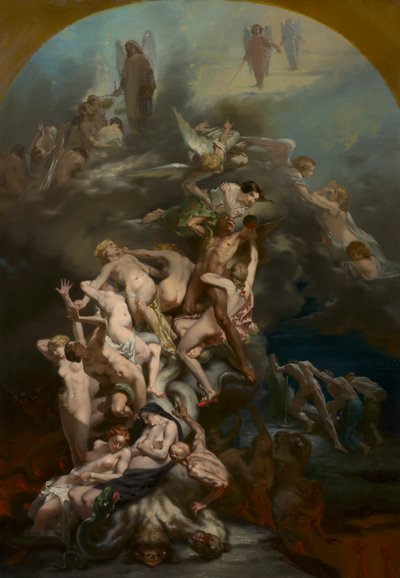 Céu e inferno, c. 1850 de Octave Tassaert