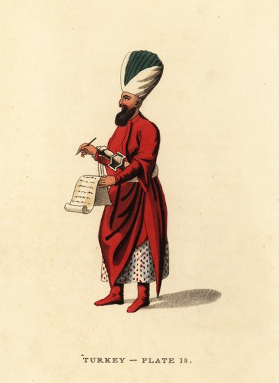 Sub oficial subalterno dos Janissários, a infantaria otomana de Octavian (after) Dalvimart