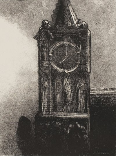Um sino estava soando na torre, de The Juror de Odilon Redon
