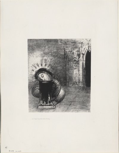 Uma longa crisálida, a cor do sangue, placa 2 de 6 de Odilon Redon