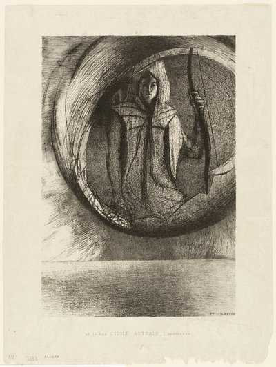 E Além, o Ídolo Astral, a Apoteose, placa 2 de 6 de Odilon Redon