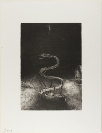 E amarrou-o por mil anos, placa 8 de 12 de Odilon Redon