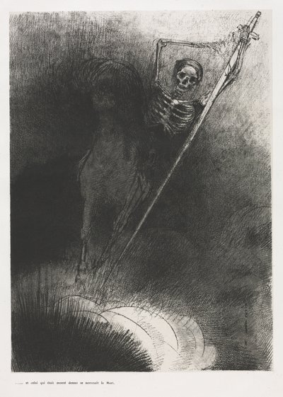 E o nome dele que estava sobre ele era a morte de Odilon Redon