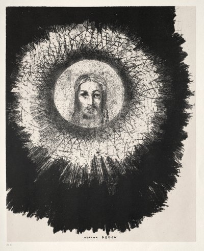 E no próprio disco do sol brilha o rosto de Jesus Cristo de Odilon Redon