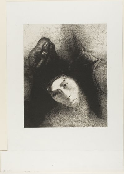 Anthony: "Qual é o objetivo de tudo isso?" O Diabo: "Não há objeto!", placa 18 de 24 de Odilon Redon
