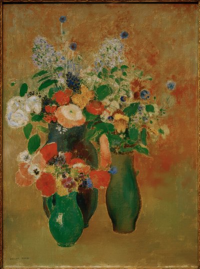 Buquê - floral ainda vida de Odilon Redon
