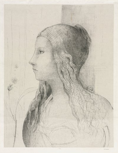 Brünhilde em Crepúsculo dos Deuses, 1894. de Odilon Redon