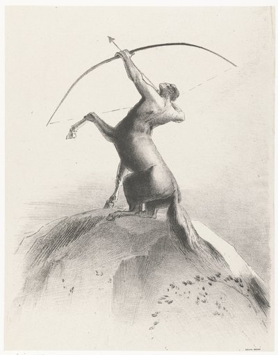 Centauro aponta para o céu Centauro apontado para o nariz de Odilon Redon