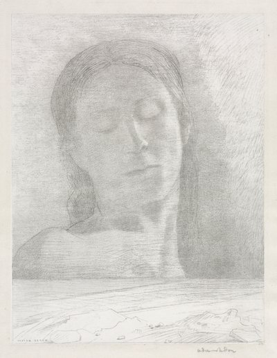 Olhos fechados de Odilon Redon