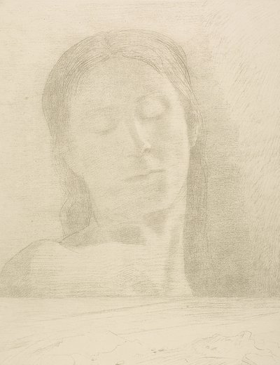 Olhos fechados de Odilon Redon