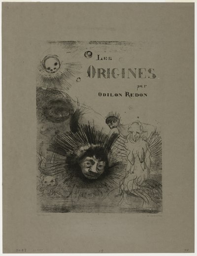 Capa - Frontispício para Les Origines de Odilon Redon