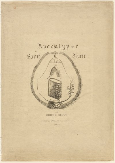Capa e frontispício do Apocalipse de São João de Odilon Redon
