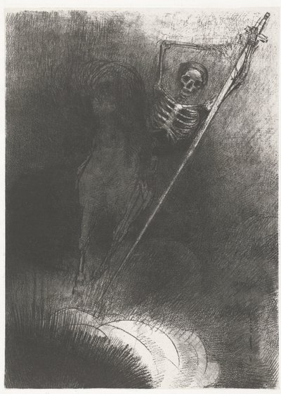 De Dood te paard
...e aquele que montou sobre ela chamava-se Morte (título sobre o objecto)
Apocalipse de São João (título da série)
Openbaring van Johannes (título da série) de Odilon Redon