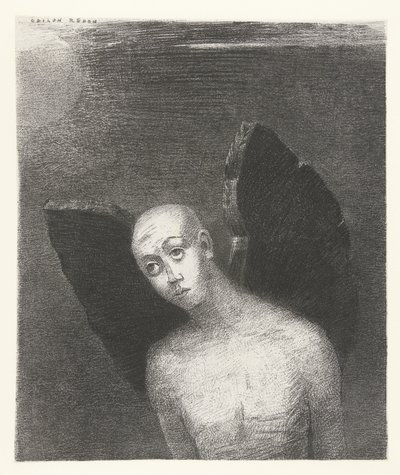 O anjo caído estende as suas asas negras
L