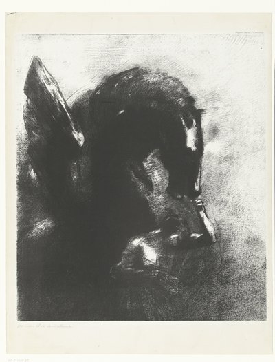 O Pégaso preso Pegase captif (título no objeto) de Odilon Redon