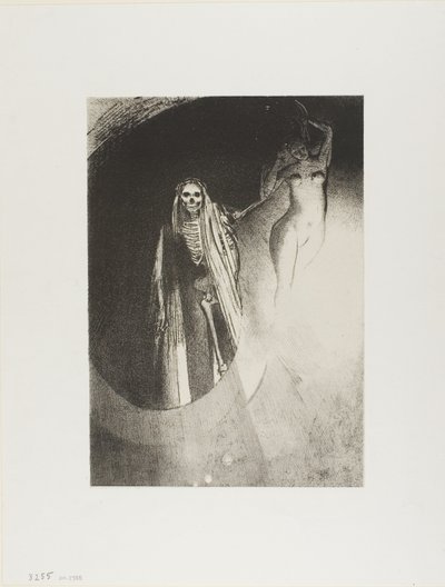 Morte: Sou eu que te faço sério; Vamos nos abraçar, placa 20 de 24 de Odilon Redon