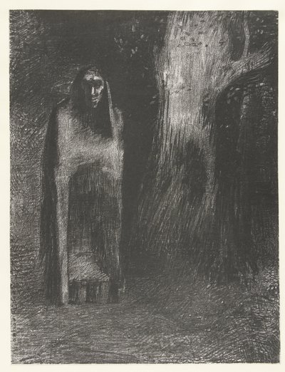 Um homem fica sozinho em uma paisagem noturna L