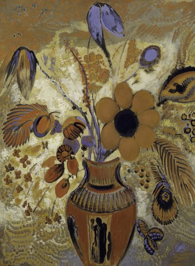 Vaso etrusco com flores, 1900-1910. de Odilon Redon