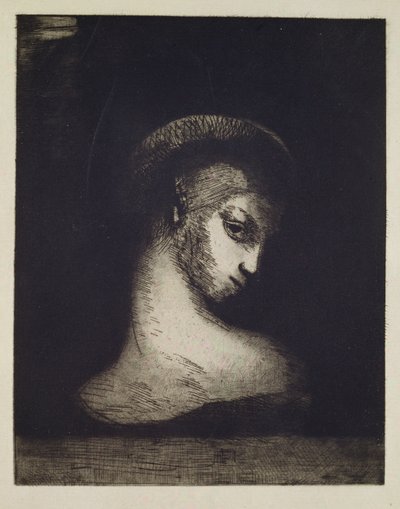 Cabeça feminina de Odilon Redon