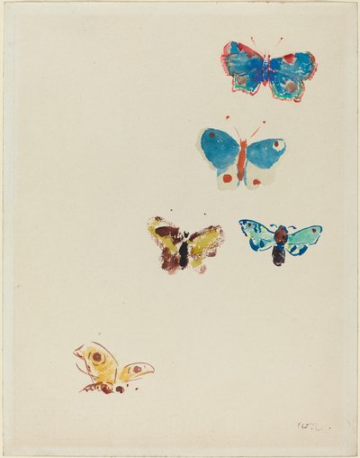 Cinco borboletas de Odilon Redon