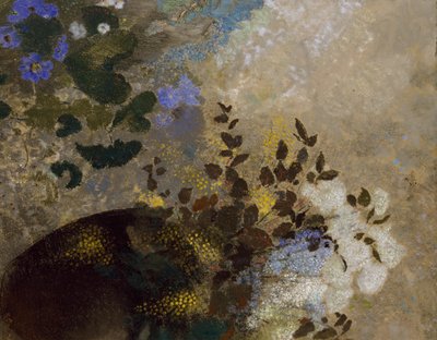 Flores em um vaso preto, c.1909-10 de Odilon Redon