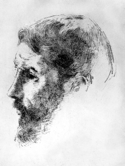 O pintor francês Pierre Bonnard (1867-1947) em 1902, litografia de Odilon Redon de Odilon Redon