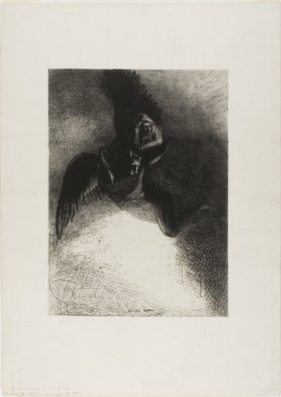 Frontispício para A Gustave Flaubert (Para Gustave Flaubert) de Odilon Redon