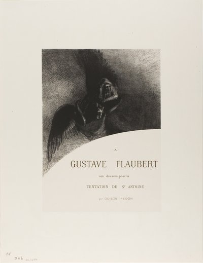 Frontispício de A Gustave Flaubert (Para Gustave Flaubert) de Odilon Redon