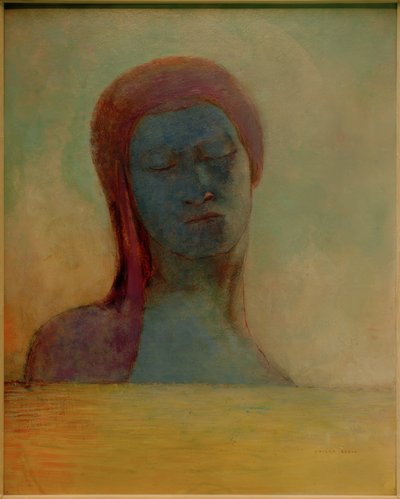 Olhos fechados de Odilon Redon